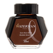 워터맨 만년필 병잉크 50ml, 밤색, 1개
