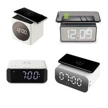 4종 LED전자탁상시계 고속무선충전 블루투스스피커 FM라디오 겸용, 원더 블루투스 스피커 2033