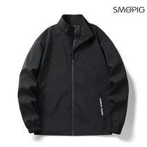 SMOPIG 남성 트레이닝 코디 캐주얼 하이넥 자켓 코트