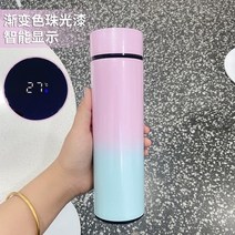 텀블러 보온보냉 콜드컵 핸들 손잡이 1리터 미니 머그 대용량 쉐이크 진공 스테인리스, 핑크 그린, 500ml
