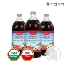 [쇼핑백] 자연지애 프리미엄 하와이 유기농 노니주스 1000ml x 3병 / 유기농 100% 노니 원액, [쇼핑백] 3개