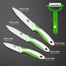 세라믹칼 정육칼 일본 독일 명품칼 중식칼 장미칼세라믹 칼 3 4 5 6 인치 필러 포함 요리사 과일 야채 유, 06 345 GREEN WHITE SET