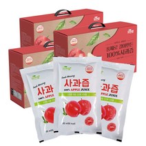 자연애 순수 사과즙 명품사과 착즙 100ml 30팩+30팩+30팩, 3박스, 30팩