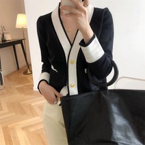 WUYUN 여성가디건 트위드가디건 D003