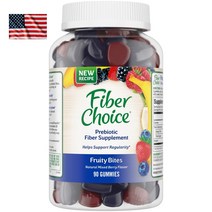 미국 Fiber Choice Fruity Prebiotic Fiber 90거미 파이버 초이스 데일리 프리바이오틱스 식이섬유 프로바이오틱 씹어먹는 젤리