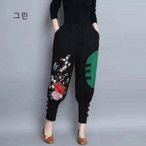 BestStar 여성 생활한복 인견 단 자수 바지 개량한복 NC083107