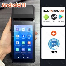 [케이로] 351488 새로운 4G 안드로이드 11 POS PDA 터미널 1D 스캐너 리더 내장 열 영수증 블루투스 빌 프린터 핸드 헬드 Wifi NFC, Add NFC_미국