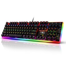 리드래곤 KALI RAINBOW 게이밍 키보드 적축, K577R, 블랙, 일반형