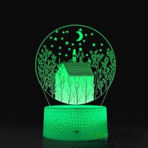 크리스마스 장식 선물 3d led 야간 조명 아크릴 램프 16 색 원격 제어 메리 크리스마스 테이블 램프 크리스마스 선물, SD-12, 7 색 리모컨 없음