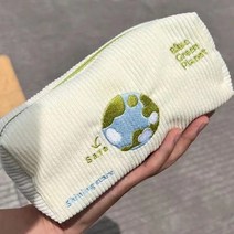 드로잉 일러스트 케이스 보관 만화 귀여운 양 지구 캔버스 연필 케이스 카와이 휴대용 학생 문구 학교 용, 03 earth