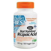닥터스베스트 스태빌라이즈드 R-리포익 애시드 100mg 베지 캡 글루텐 프리 비건, 180개입, 1개