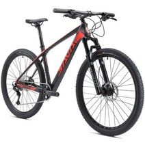 접이식전기자전거 SAVA데크 61 탄소 섬유 산악 자전거 29 MTB 카본 성인용 및 SH, 빨간+27.5x19+SHIMANO DEORE 12S