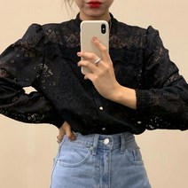 코코블랑 올리비아 레이스블라우스