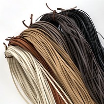 두꺼운 소프트 보테가끈 5mm 모아보기 복조리 조임끈 크로스백 가죽끈, 미디움브라운