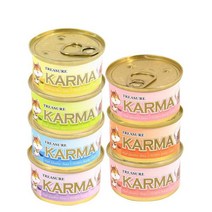 카르마 고양이 간식 캔 80g 1021459, 가다랑어+연어