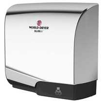 World Dryer L-970 SLIMdri 효율적인 상업용 표면 장착 ADA 준수 범용 전압 110-240V 핸드 드라이어 알루미늄 커버 광택 크롬 바이오더
