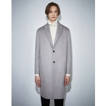22FW [PIACENZA] 라이트그레이 캐시미어100% 퍼 안감 코트 JNCO2D603G1