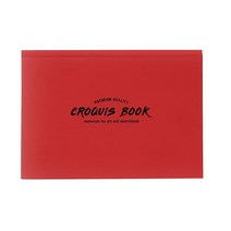 아트앤디자인 105g 양장제본 크로키북 A6 / 표지 레드 / 내지 흰색 (80매) / 단품 묶음할인, 10권 (10%할인)