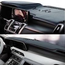 순정형 타공가죽 풀커버논슬립 대쉬보드 썬커버 햇빛가리개 기아차 스포지티 K3 k5 k7 쏘렌토 셀토스 모하비 니로 스팅어 레이 스토닉 모닝 포르테 로체 프라이드 카니발 카니발KA4, 쏘렌토R(상단네비매립형-센터스피커유)-블랙