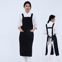 검정롱앞치마 서빙앞치마 공방앞치마 카페 바리스타앞치마, 블랙