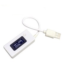 절연 저항 측정기DC 디지털 전압계 전류계 LCD 듀얼 USB 충전기 모바일 전원 감지기 측정기 테스터 모니터, 01 White