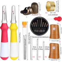 가죽공예도구 가죽공예공구 가죽공예LMDZ 50PCS 바느질 솔기 리퍼와 용품 2PCS 구리 반지 크로스 스티치 DI, 한개옵션0