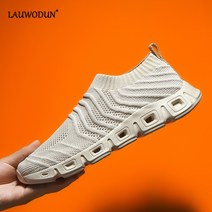 lauwodun 가벼운 운동화 남성 여름 니트 통기성 캐주얼 운동화