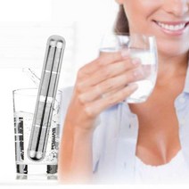 물 이오나이저 스틱 휴대용 건강 용품 수소 미네랄 정수기 작은 스테인레스 알칼리성 여행, 한개옵션1, 02 Round Head