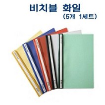 F204 A4 PVC 비지블화일 5개 1세트, 없음