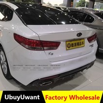 k5 스포일러 car 액세서리 abs 플라스틱 소재 리어 트렁크 립 부트 윙 도색되지 않은 컬러 리어, 카본 컬러