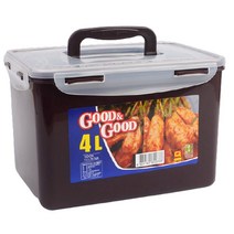 김치통 김장 김치 절임 냉장고 직사각 발효 숙성 용기 4L 김치통 반찬통 보관용기 김치냉장고용기