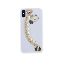 달 별 진주 금속 하트 체인 갤럭시 핸드폰 아크릴 손 스트랩 폰스트랩 줄 폰꾸 하트고리