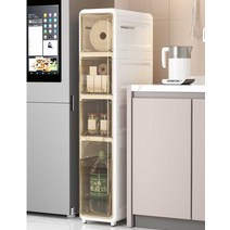 틈새수납장 냉장고옆 슬라이딩 다용도 좁은, 틈새 수납장 3단(바퀴)