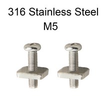 서핑보드 바다 2세트 M4 M5 스테인레스 서핑 핀 나사 플레이트 보드 롱 채널 슬라이딩 박스 스마트 스크류, 01 M5 316 2 Pieces