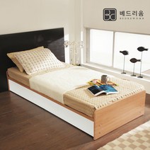 [금성침대X베드리움] 원룸(B900) 평상형 세미싱글침대-고급매트, 화이트