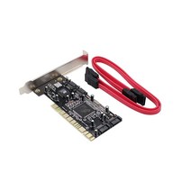 XtremeAmazing 4 포트 PCI SATA RAID 컨트롤러 내부 확장 카드 어댑터 PCI to SATA 어댑터 컨버터 데스크탑 PC HDD SSD용 2 개의 SATA 케