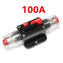12 60V DC AMP 회로 차단기 20A 30A 40A 50A 60A 80A 100A 자동차 인라인 교체 퓨즈 재설정 인버터 홀더 AGU 스타일 수리 어댑터, 금