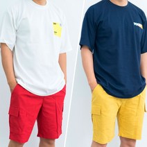 여름용 5부 밴딩 빅사이즈 카고 반바지 8컬러 코튼 반바지 바캉스룩 시원한반바지