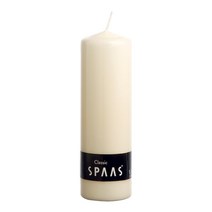 실린더 양초 8x25cm SPAAS 아이보리(미색) 무향 원기둥 양초, 930g, 1개