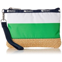 [레스포삭] [공식] 파우치 LARGE RAFFIA POUCH3923 서머 럭비 그린