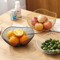 북유럽 스타일 철예 과일 바구니 프릴 철선 불규칙 과일 접시 간식 철예 과일 바구니, 연잎 흰색 트럼펫(짧은 부분) 경사진 가장자리, 1개