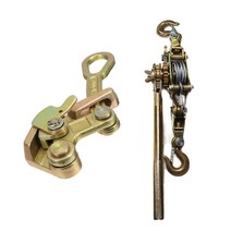 와이어그립 장선기 클램프 전선바이스 핸드풀러 1TON 후크 밸트 굿찌 강력 그립 CE ISO인증 1톤 사선용 초강력 와이어타입 핸드파워풀러 A타입/B타입 - [A타입], 1개