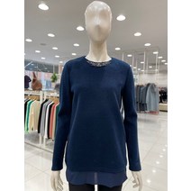 조이너스 큐빅장식 저지 티셔츠 블라우스JAAW1-CKL210(블루 그레이)