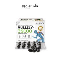 뉴질랜드 healthwin 초록입홍합오일 35000mg 60캡슐, 4개, 4개