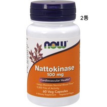 나우푸드 나토키나제 나또키나제 100mg 60캡슐 2통 Nattokinase