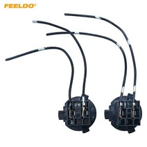 호환 자동차 부품 부속품 FEELDO-자동차 헤드라이트 전구 베이스 홀더 와이어 어댑터 2 개 현대 최신 산타, 한개옵션1, 한개옵션0