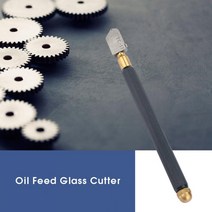 전문 오일 피드 유리 커터 금속 손잡이 DIY 타일 거울 수리 절단 도구 날카로운 휠 블레이드 칼, 한개옵션0