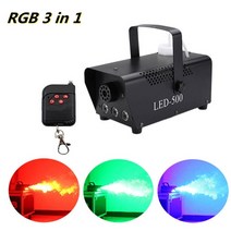특수무대효과 포그머신 스모그머신 연기발생기 연무기 3 in 1 500w led rgb 무선 원격 제어 펌프 dj 디스코 파티 결혼식 led, 1에서 3, au 플러그