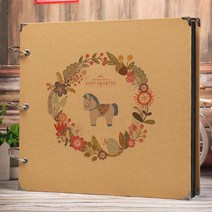접착앨범 졸업 기념첩 DIY 성장함 루스리프 수첩 레노트 책글 쓸 있다 사진첩 제작 핸드메이드 2615641478, $15 인치 꽃 덩쿨 목마 30 장 60 면