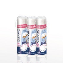 클레아닉 소프트 컴포트 화장솜 535매 (107매x5) / 천연 순면 100% 영유아 사용가능, 107매입, 3개